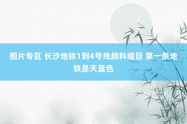   图片专区 长沙地铁1到4号线颜料细目 第一条地铁是天蓝色