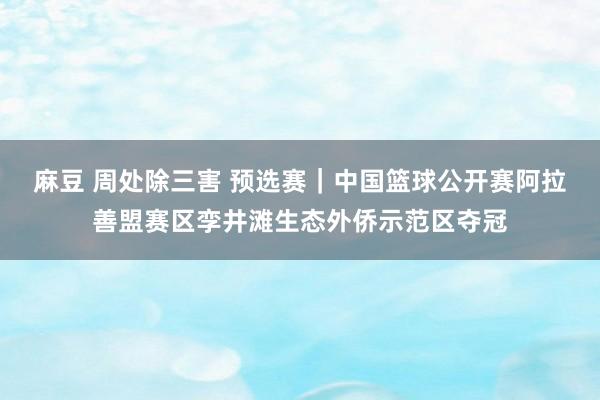 麻豆 周处除三害 预选赛｜中国篮球公开赛阿拉善盟赛区孪井滩生态外侨示范区夺冠