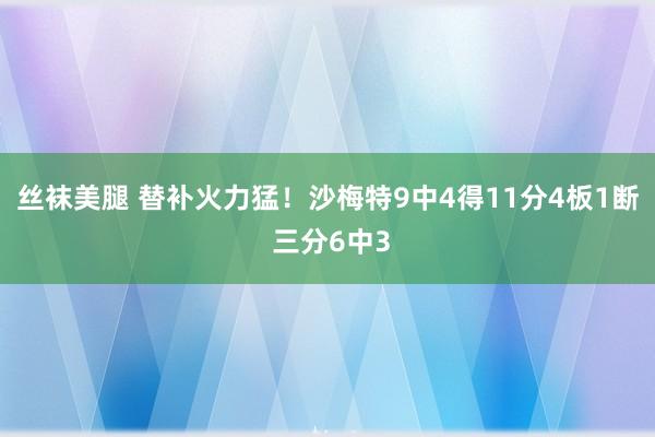 丝袜美腿 替补火力猛！沙梅特9中4得11分4板1断 三分6中